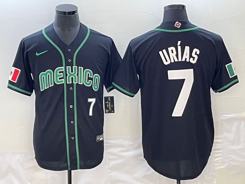 Men 2023 World Cub Mexico #7 Urias Black Nike MLB Jersey29->more jerseys->MLB Jersey